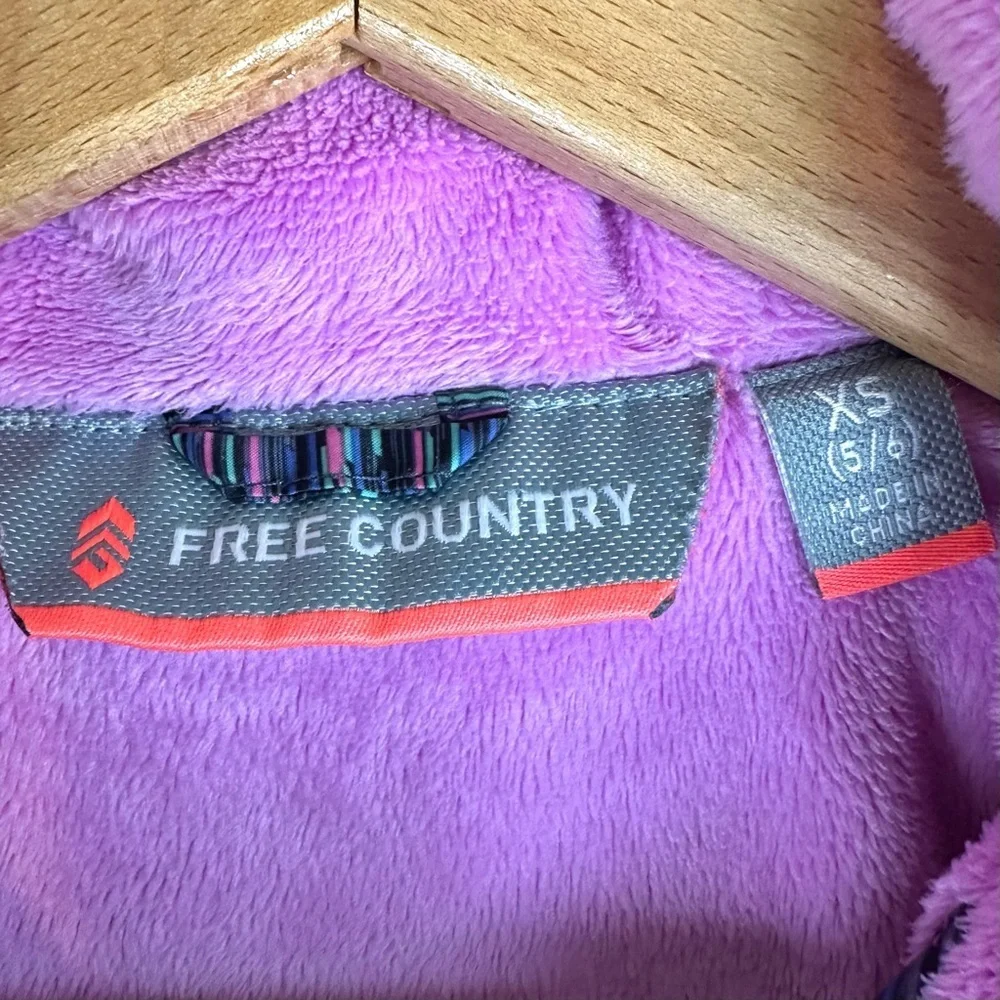 Free Country Girls Full Zip Hooded Soft Shell Jacket Plush Lining
